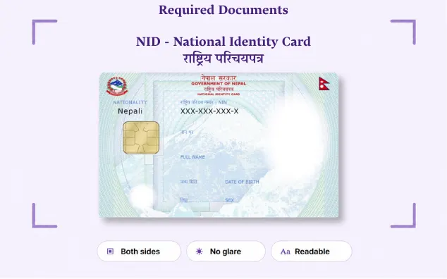 Sample: National ID card (NID)